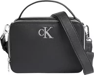 Torebki damskie - Calvin Klein Jeans Damska minimalistyczna kamera z monogramem BAG18 Crossovers, czarna, Czarny, Rozmiar Uniwersalny - miniaturka - grafika 1