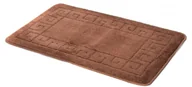Dywaniki łazienkowe - Prostokątny brązowy chodniczek do łazienki w grecki wzór K1-E46 - miniaturka - grafika 1