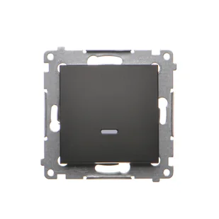 Łącznik jednobiegunowy Kontakt-Simon 54 DW1L.01/49 z podświetleniem LED moduł 10AX, 250V~, szybkozłącza - Wyłączniki światła i elektryczne - miniaturka - grafika 1