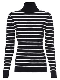 Tommy Hilfiger - Sweter damski, niebieski|biały - Swetry damskie - miniaturka - grafika 1