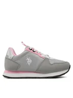 Buty dla dziewczynek - U.S. Polo Assn. Sneakersy Nobik NOBIK008 Szary - miniaturka - grafika 1