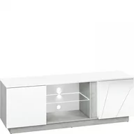 Szafki RTV - Szafka RTV 09 Lumens ML Meble Biały, Beton Srebrny - miniaturka - grafika 1