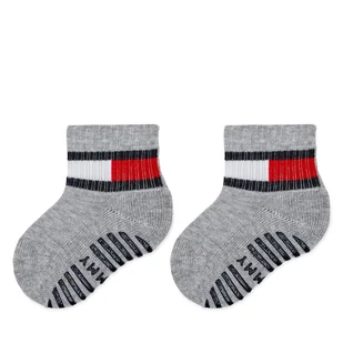 Zestaw 2 par wysokich skarpet dziecięcych Tommy Hilfiger 701226500 Szary - Skarpetki dla dzieci - miniaturka - grafika 1