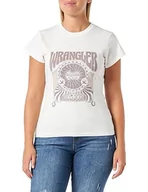 Koszulki i topy damskie - Wrangler Damska koszulka Shrunken Band Tee, Worn White, XL - miniaturka - grafika 1