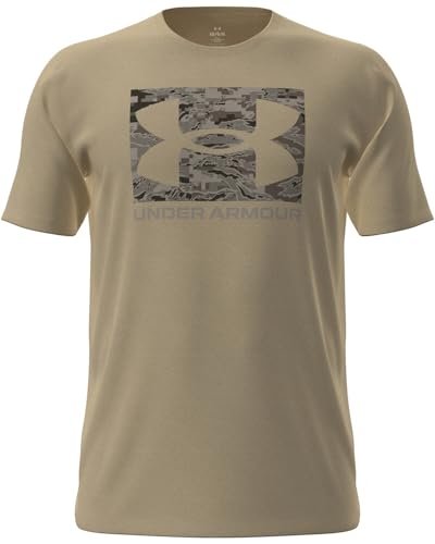 Under Armour UA ABC CAMO Boxed Logo SS - Pole Khaki / / Timberwolf Taupe - XS