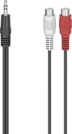 Złącza, przejściówki, adaptery - Adapter AV Hama Jack 3.5mm - RCA Cinch x2 czarny 002051850000 - miniaturka - grafika 1