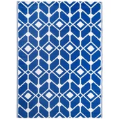Dywany zewnętrzne - Dywan zewnętrzny 160 x 220 cm geometria niebieski - miniaturka - grafika 1