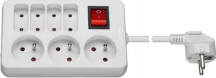 PremiumCord PREMIUMCORD Prodlužovací přívod 230V 1,5m 3+4 zásuvky+vypínač - Kable komputerowe i do monitorów - miniaturka - grafika 1