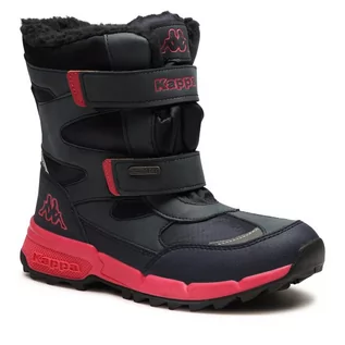 Buty dla dziewczynek - Śniegowce Kappa 260903T Navy/Pink - grafika 1