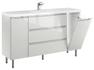 Szafki łazienkowe - Szafka Stojąca Z Umywalką ETH 140 cm DK - Kaszmir Wysoki Połysk - miniaturka - grafika 1