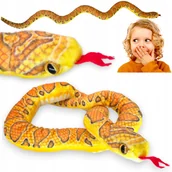 Maskotki i pluszaki - PLUSZOWY WĄŻ ZBOŻOWY DŁUGI Przytulanka maskotka Paluszak JAK ŻYWY - ŻÓŁTY - miniaturka - grafika 1