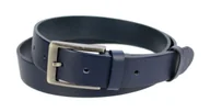 Paski - Pasek Męski Skórzany PAS-MAX (PL) Skóra Licowa EXTRA 35 mm GRANATOWY Klamra Tradycyjna k82 NADWYMIAR XXL - miniaturka - grafika 1