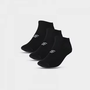 Męskie skarpetki niskie (3-pack) 4F 4FWMM00USOCM277 - czarne - Skarpetki męskie - miniaturka - grafika 1