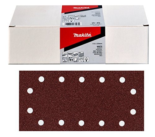 Makita Papier ścierny na rzep 115 x 229 (14 otworów) ziarn. 40, 50 szt. P-43103