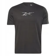 Koszulki męskie - REEBOK - T-SHIRT MĘSKI - TRAIN SPEEDWICK GFX TEE HT1706 GRAFITOWY - miniaturka - grafika 1