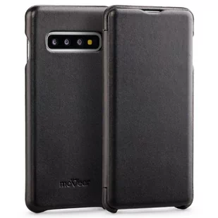 moVear moVear Etui do Samsun Galaxy S10 | Skóra Gładka | Czarna | Stylowy pokrowiec flipSide S | G973 SG010S0S0BKSBK - Etui i futerały do telefonów - miniaturka - grafika 1