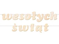 Ozdoby bożonarodzeniowe - Girlanda drewniana napis Wesołych Świąt - 10 m - miniaturka - grafika 1
