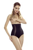 Komplety bielizny - Figi Damskie Wysokie Korygujące Viera Eldar Tiul Czarne  S - miniaturka - grafika 1