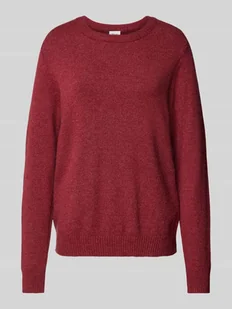 Sweter z dzianiny z prążkowanymi wykończeniami model ‘Viril’ - Swetry damskie - miniaturka - grafika 1