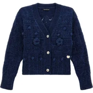 Swetry dla dziewczynek - Guess Kardigan Regular Fit - miniaturka - grafika 1