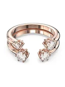 Pierścionki - Swarovski Pozłacany pierścionek z cyrkoniami - miniaturka - grafika 1