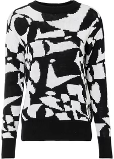 Swetry damskie - Sweter w asymetryczny wzór - bonprix - grafika 1