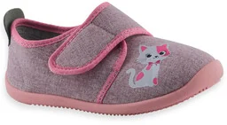 Kapcie na rzep dla dziewczynki Befado 902X/Y041 Softer Pudrowy Róż - Buty dla dziewczynek - miniaturka - grafika 1