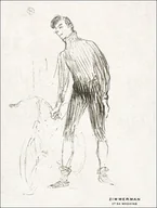 Plakaty - Galeria Plakatu, Plakat, Zimmerman and His Machine, Henri De Toulouse-Lautrec, 40x50 cm - miniaturka - grafika 1