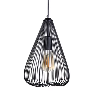 Beliani Lampa wisząca Lampa wisząca metalowa czarna CONCA 68975 - Lampy sufitowe - miniaturka - grafika 1