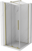 Kabiny prysznicowe - Mexen Velar kabina prysznicowa rozsuwana 110x110 cm, transparent, złota - 871-110-110-01-50 - miniaturka - grafika 1