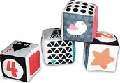 Zabawki interaktywne dla dzieci - Clementoni BLACK & WHITE SOFT ACTIVITY CUBES - miniaturka - grafika 1