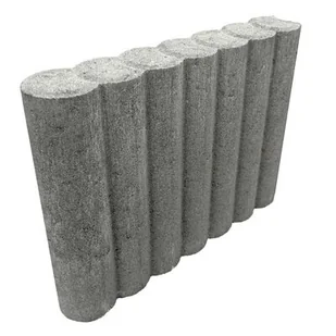 Obrzeże palisadowe ring 33 x 25 x 6 szare MAJA - Ogrodzenia - miniaturka - grafika 1