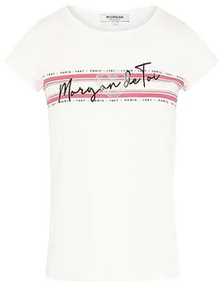 Koszulki i topy damskie - Morgan damski top DTOI Fuksja TL, Off White/Fushia, L - grafika 1