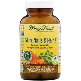 MegaFood Skin Nails &amp; Hair 2 90 tab. - Suplementy naturalne - miniaturka - grafika 1