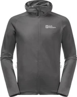 Bluzy męskie - Jack Wolfskin Jack Wolfskin Baiselberg Hooded FZ M 1710541-6945 szary M - miniaturka - grafika 1