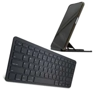 Zestawy myszka + klawiatura - Alogy Uniwersalna Klawiatura Bezprzewodowa Bluetooth Czarna + Stojak na biurko - miniaturka - grafika 1