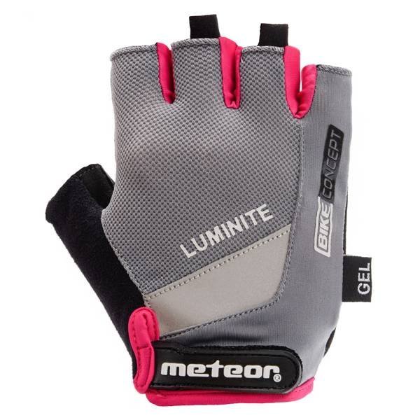 Meteor rękawiczki rowerowe na rower GEL GX34 grey-pink - XL