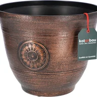 Donice - Doniczka plastikowa na efekt metalu opalizująca miedź na kwiaty 25x30 cm - KOTARBAU - miniaturka - grafika 1