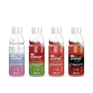 PUSHAIR 4 Suplementy Diety Cola Grejpfrut Oranżada Czerwona i Biała - Syropy i koncentraty owocowe - miniaturka - grafika 1