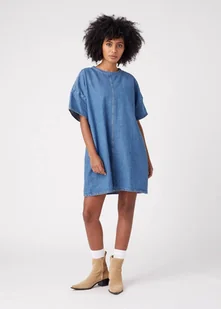 WRANGLER OVERSIZED DENIM DRESS W9P1LLX8E S - Sukienki - miniaturka - grafika 1