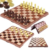 Czasopisma - Zestaw Szachów i Warcabów Magnetycznych 2w1 + Plansza - miniaturka - grafika 1