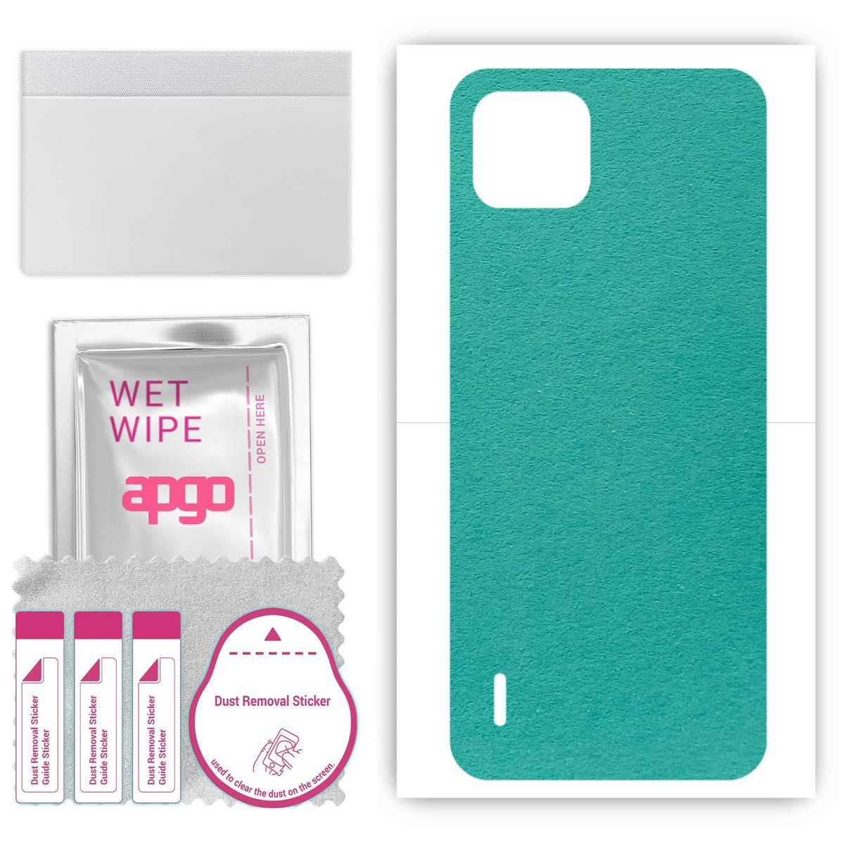 Folia naklejka skórka strukturalna na TYŁ Zamsz do Nokia C110 - Zamsz Miętowy - apgo SKINS