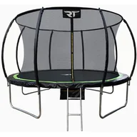 Trampoliny - Trampolina REA TAPE 14' okrągła z siatką, drabinką oraz torbą na buty - miniaturka - grafika 1