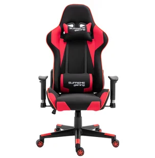 Fotel Gamingowy PlayMaker Black/Red Tkanina, regulacja podłokietników i oparcia - Fotele gamingowe - miniaturka - grafika 1