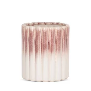 Doniczka Osłonka Ceramiczna Evita 15X15X16 Kremowa + Różowa - Donice - miniaturka - grafika 1