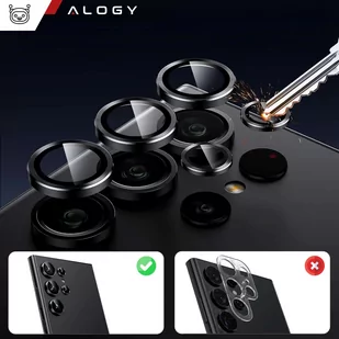 Szkło do Samsung Galaxy S24 Ultra nakładka na aparat obiektyw obiektywy aparatu Alogy Lens Protector PRO+ osłona ochronna - Etui i futerały do telefonów - miniaturka - grafika 2