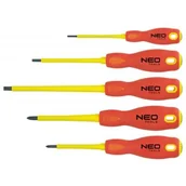 Śrubokręty - NEO-TOOLS TOOLS Zestaw 5 wkrętaków 1000 V 04-220 - miniaturka - grafika 1