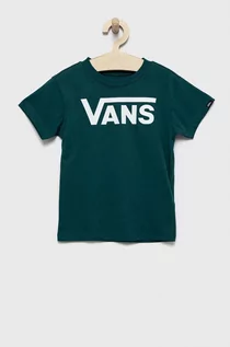 Koszulki dla chłopców - Vans t-shirt bawełniany dziecięcy kolor zielony z nadrukiem - grafika 1