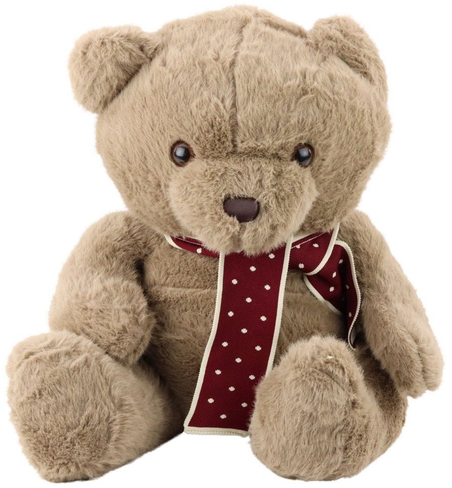 Pluszowa Maskotka Przytulanka Duży Miś Z Szalikiem Jasnobrązowy 45cm EDUKAMP