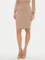 Spódnice - Guess Spódnica ołówkowa W4BD53 Z37K0 Beżowy Regular Fit - miniaturka - grafika 1